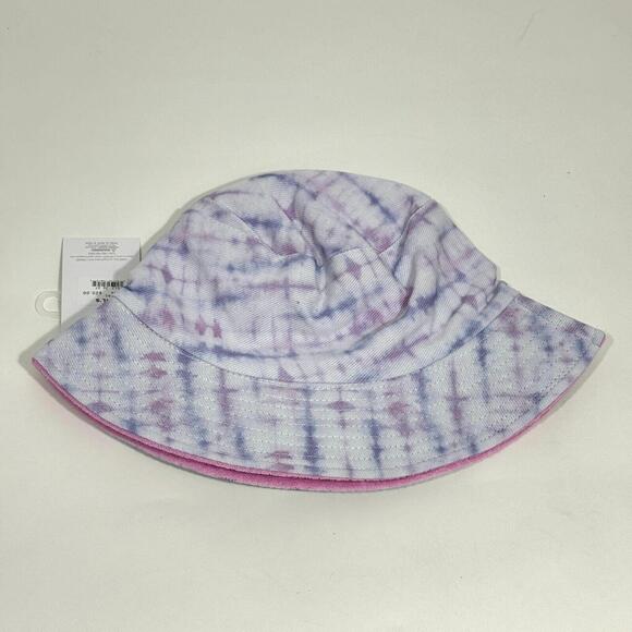 Elli by Capelli Purple Tie Dye Print Terry Cloth Reversible Girl’s Bucket Hat - Picture 3 of 8